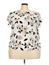 Torrid 100% Polyester Floral Ivory Short Sleeve Blouse Size 2X Plus (2) - photo 1