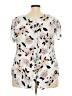 Torrid 100% Polyester Floral Ivory Short Sleeve Blouse Size 2X Plus (2) - photo 2
