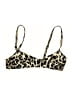 Solid & Striped Animal Print Gold Swimsuit Top Size S - photo 1