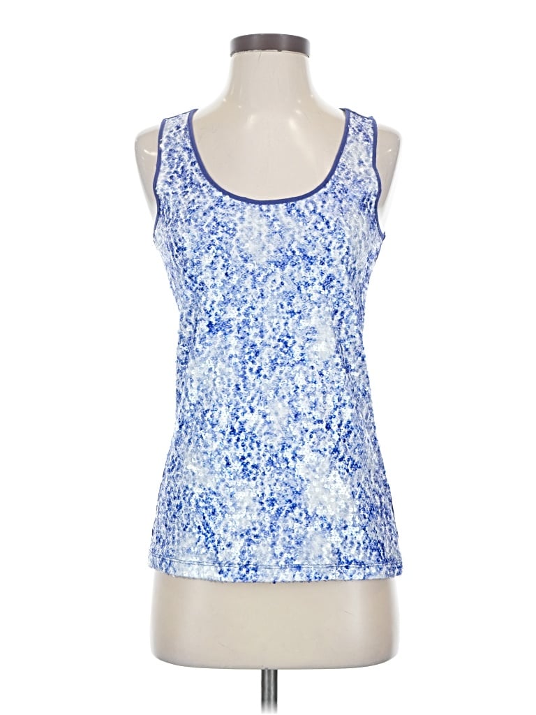 Pre-owned Dana Buchman Sleeveless Top Blue Scoop Neck Tops