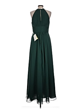 full length chiffon bridesmaid dresses High-Slit Chiffon Bridesmaid Dress with Long Sleeves and Waist Pleating main image 1