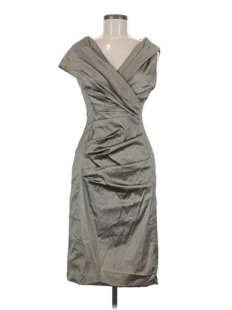 Pre-owned Talbot Runhof Cocktail Dress In Gray