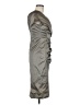 Talbot Runhof Metallic Gray Cocktail Dress Size 8 - photo 4