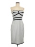 Abaete Stripes Gray Cocktail Dress Size 6 - photo 1