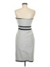 Abaete Stripes Gray Cocktail Dress Size 6 - photo 2