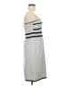 Abaete Stripes Gray Cocktail Dress Size 6 - photo 4