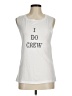 Bella White Sleeveless T-Shirt Size M - photo 1