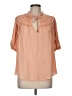 Maison d' Amelie 100% Polyester Orange Short Sleeve Blouse Size M - photo 1
