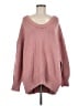 Free People Solid Pink Pullover Sweater Size M - photo 1