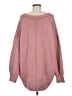 Free People Solid Pink Pullover Sweater Size M - photo 2