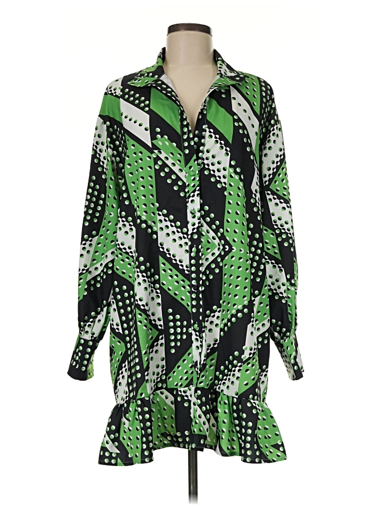 Pre-owned Assorted Brands Casual Dress In Green