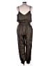 Cinq à Sept 100% Cupro Metallic Brown Green Jumpsuit Size L - photo 2