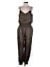 Cinq à Sept 100% Cupro Metallic Brown Green Jumpsuit Size L - photo 1