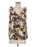Unbranded 100% Polyester Yellow Black Sleeveless Blouse Size L (estimated) - photo 1
