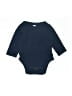 Old Navy 100% Cotton Solid Blue Long Sleeve Onesie Size 0-3 mo - photo 1
