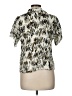 Industry 100% Rayon Animal Print Silver Short Sleeve Blouse Size M - photo 2