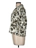 Industry 100% Rayon Animal Print Silver Short Sleeve Blouse Size M - photo 5