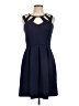 En Focus Studio Solid Blue Cocktail Dress Size 10 - photo 1