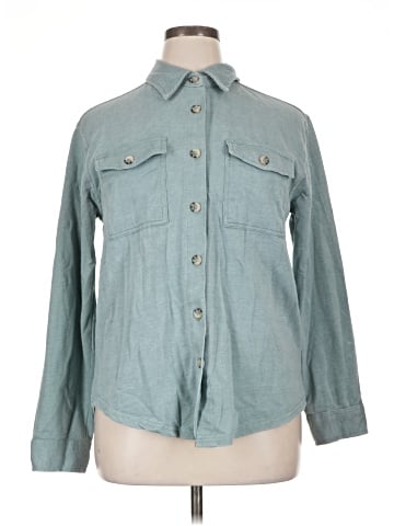 Wallflower Long Sleeve Button-Down Shirt (view 1)