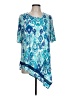 Chico's Blue Short Sleeve Blouse Size Lg Petite - photo 1