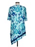 Chico's Blue Short Sleeve Blouse Size Lg Petite - photo 2