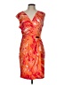 Sandra Darren Print Orange Cocktail Dress Size 12 - photo 1