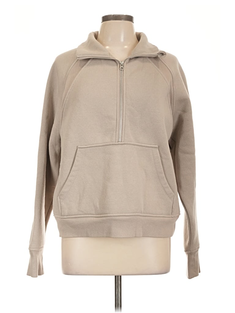 Pre-owned Danskin Pullover Hoodie In Tan
