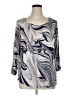 The Limited Marled Blue Silver 3/4 Sleeve T-Shirt Size 1X - photo 1