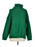 Blushing Heart Solid Green Turtleneck Sweater Size M - photo 1