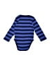Leveret 100% Cotton Stripes Blue Long Sleeve Onesie Size 18-24 mo - photo 2