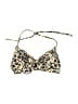 Hurley Animal Print Gold Swimsuit Top Size S - photo 1