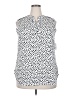Cure 100% Polyester Polka Dots White Sleeveless Blouse Size 2X - photo 1