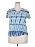 Style&Co 100% Cotton Tie-dye Blue Short Sleeve Top Size 2X - photo 1