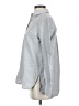 Max Studio 100% Cotton Solid Gray Long Sleeve Button-Down Shirt Size S - photo 5
