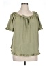 Unbranded 100% Polyester Green Short Sleeve Blouse Size XL - photo 1