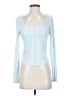 Francesca's Blue Long Sleeve Top Size S - photo 1