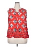 Crown & Ivy 100% Rayon Red Sleeveless Blouse Size 2X - photo 1