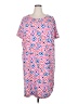 Lands' End Print Pink Casual Dress Size 2X - photo 1
