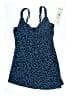 Trimshaper Polka Dots Blue Swimsuit Top Size 10 - photo 1