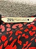 Zara Animal Print Red Casual Dress Size S - photo 7