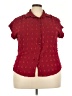 Assorted Brands 100% Polyester Red Short Sleeve Blouse Size XXL - photo 1