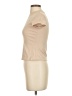 Unbranded Solid Tan Short Sleeve Turtleneck Size S - photo 5