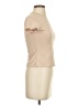 Unbranded Solid Tan Short Sleeve Turtleneck Size S - photo 4