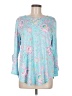 Ruby Rd. Teal Long Sleeve Blouse Size M - photo 1