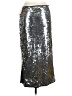 Shein 100% Polyester Metallic Silver Formal Skirt Size 12 - photo 2