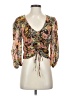 Michael Brandon 100% Cotton Floral Brown Gray Tank Top Size XXS (estimated) - photo 1