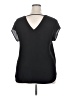 Halogen Black Short Sleeve Blouse Size XXL - photo 2