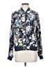 Equipment 100% Polyester Floral Blue Track Jacket Size XS - photo 1