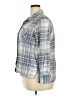 Eddie Bauer 100% Cotton Plaid Blue 3/4 Sleeve Button-Down Shirt Size XXL - photo 5