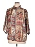 Haver 100% Polyester Paisley Brown 3/4 Sleeve Blouse Size XL - photo 1